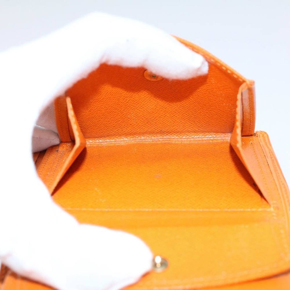 LOUIS VUITTON Epi Porte Billets Compact Bifold Wallet Mandarin M6355H Auth 58865 - Picture 10 of 16
